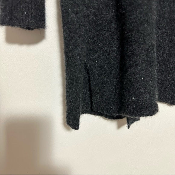 ATM Cashmere Open Front Cardigan Sweater in Grey Donegal - Picture 7 of 7